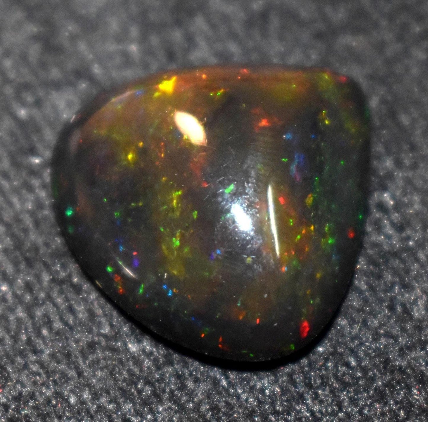 Opal, Natural Black Ethiopian Opal, Heart Shape Welo Fire Cabochon Loose Gemstone, 15.40 Carat, Size-20x21x9.5mm, For Jewelry Making,