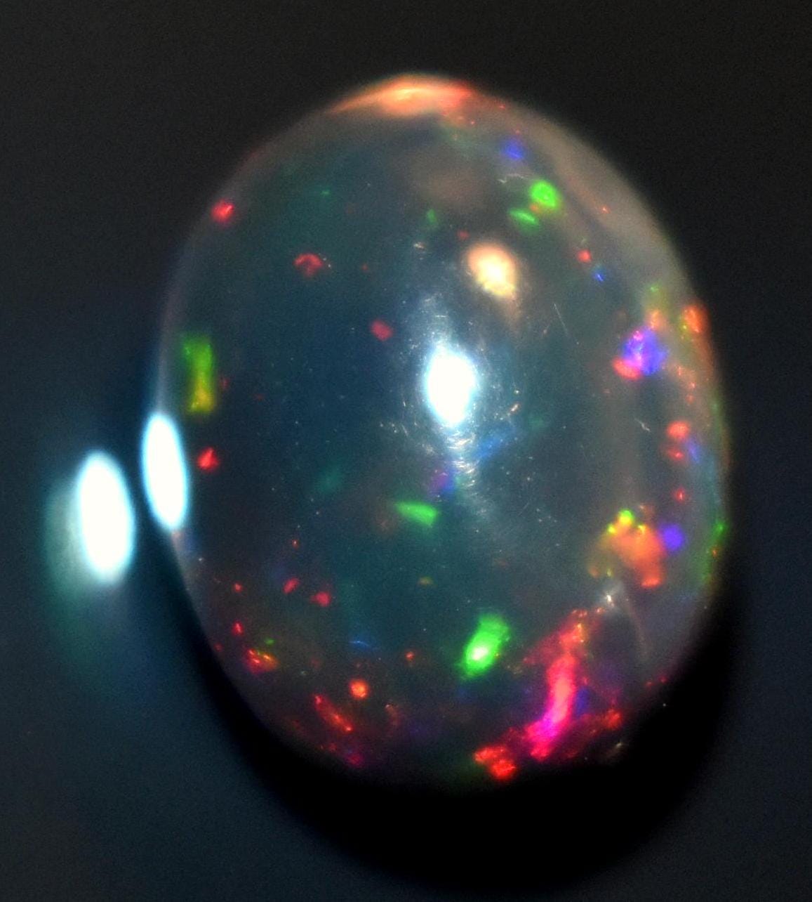 Opal, Natural Black Ethiopian Opal, Oval Welo Fire Cabochon Loose Gemstone, 2.45 Carat, Size-8x10.5x6mm, For Jewelry Making,