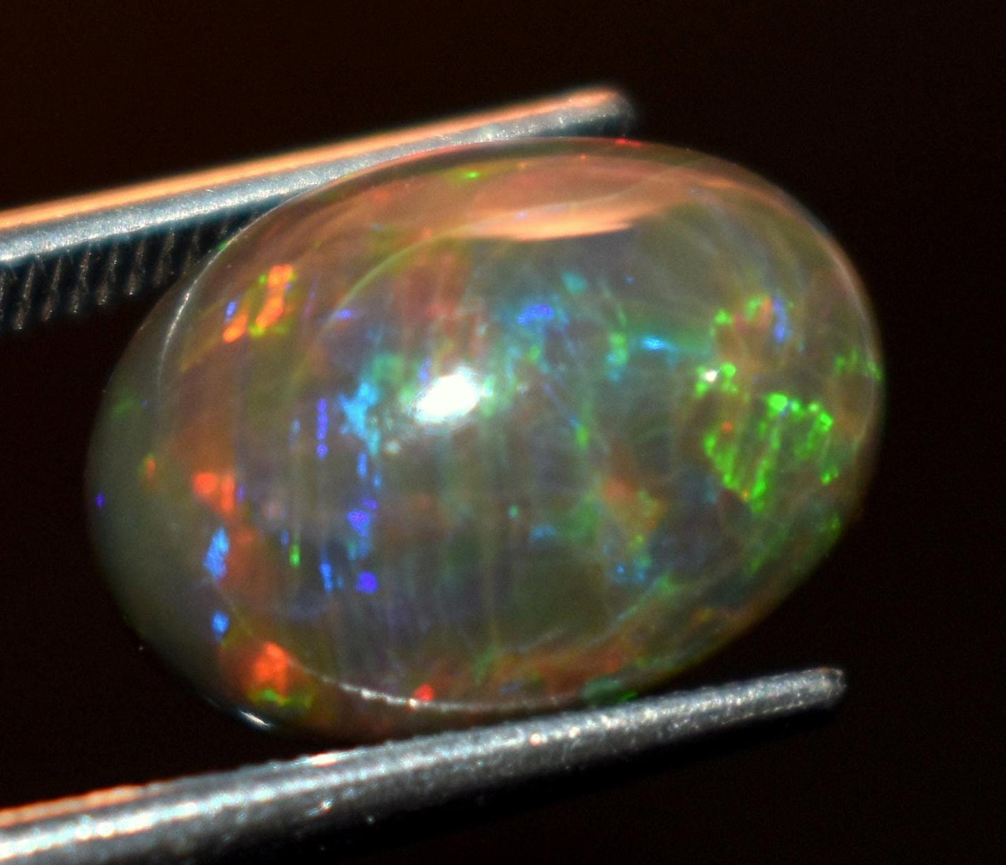 Opal, Natural Black Ethiopian Opal, Oval Welo Fire Cabochon Loose Gemstone, 2.90 Carat, Size-9.5x12.5x6mm, For Jewelry Making,