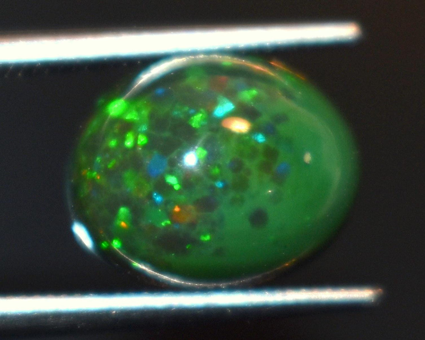 Opal, Natural Black Ethiopian Opal, Oval Welo Fire Cabochon Loose Gemstone, 1.85 Carat, Size-8x10x5mm, For Jewelry Making,