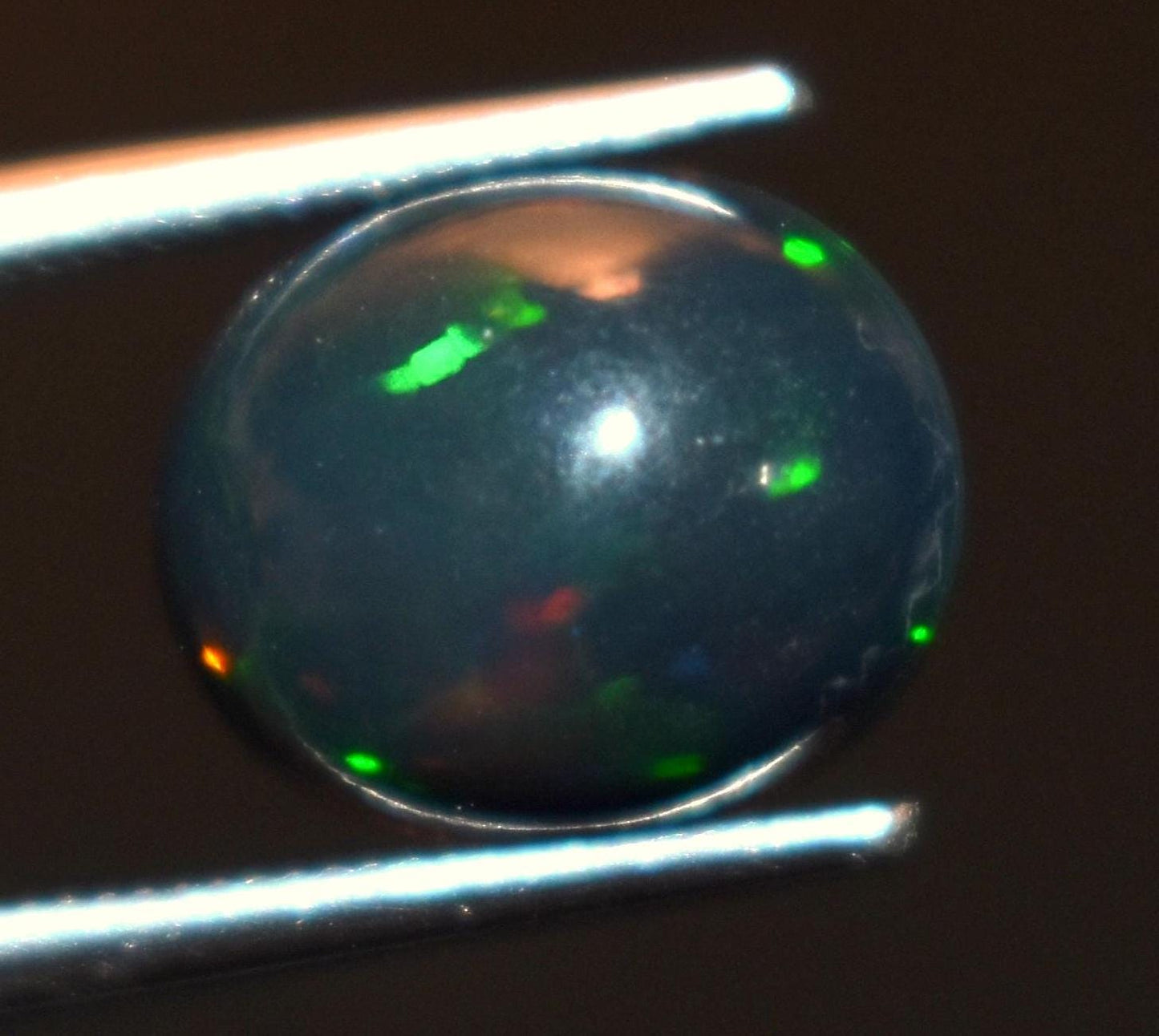 Opal, Natural Black Ethiopian Opal, Oval Welo Fire Cabochon Loose Gemstone, 2.40 Carat, Size-8x10x6mm, For Jewelry Making,