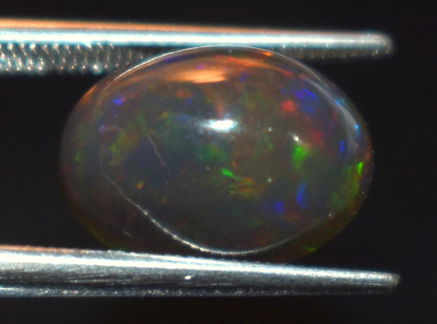 Opal, Natural Black Ethiopian Opal, Oval Welo Fire Cabochon Loose Gemstone, 4.15 Carat, Size-9.5x12.5x7mm, For Jewelry Making,