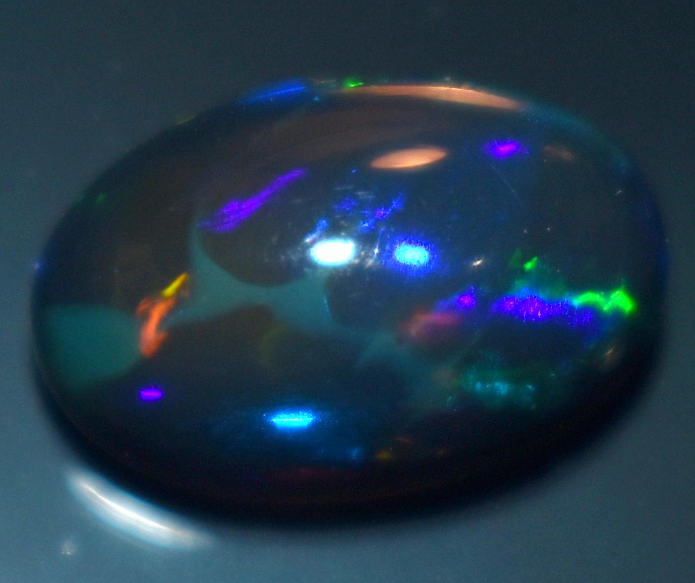 Opal, Natural Black Ethiopian Opal, Oval Welo Fire Cabochon Loose Gemstone, 3.15 Carat, Size-7.5x12x6.5mm, For Jewelry Making,