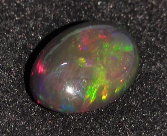 Opal, Natural Black Ethiopian Opal, Oval Welo Fire Cabochon Loose Gemstone, 5.40 Carat, Size-11.5x16x6.5mm, For Jewelry Making,