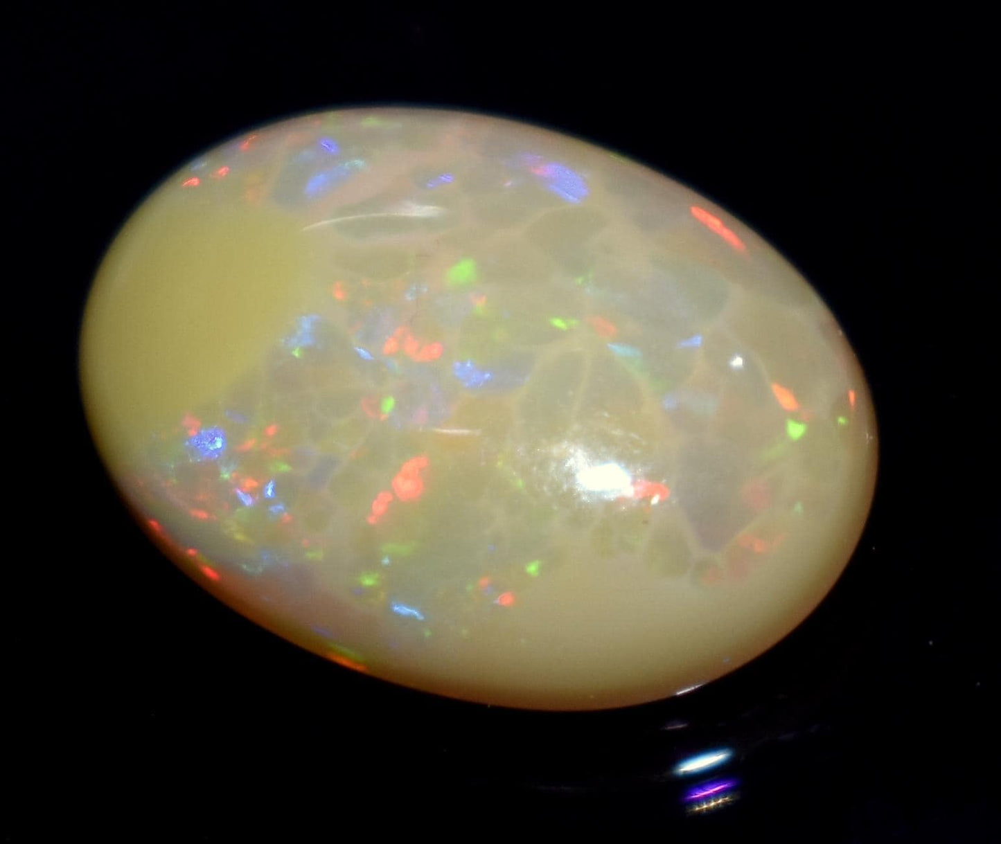 Genuine & 100% Natural Ethiopian Opal, Oval Welo Fire Cabochon Loose Gemstone, 5.00 Carat, Size-15x11x5mm, For Jewelry Making, PC-1