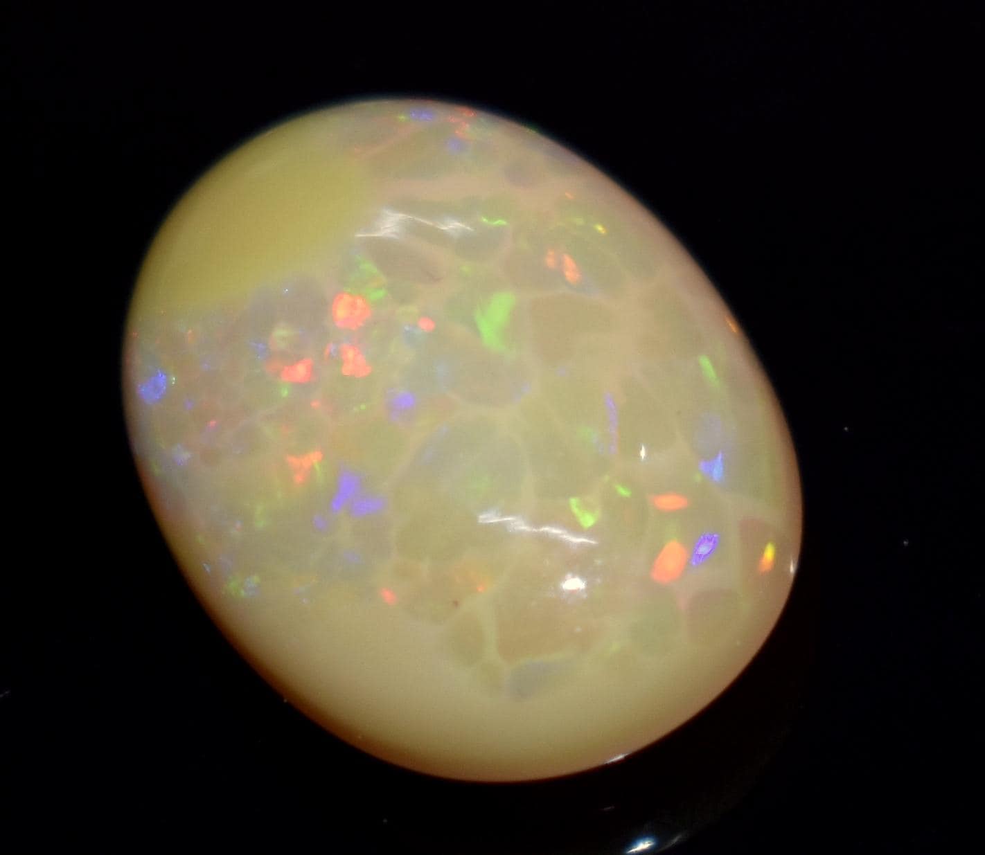 Genuine & 100% Natural Ethiopian Opal, Oval Welo Fire Cabochon Loose Gemstone, 5.00 Carat, Size-15x11x5mm, For Jewelry Making, PC-1