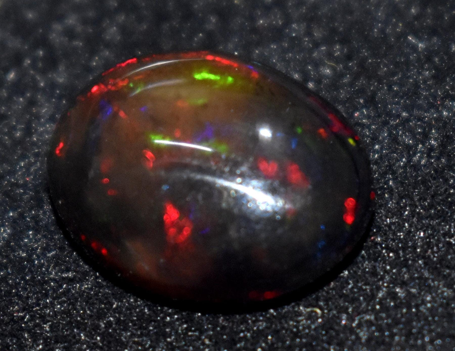 Genuine & 100% Natural Black Opal, Oval Welo Fire, Cabochon Loose Gemstone, 7.00 Carat, Size-13x17x7mm, For Jewelry Making, Gift For Her,