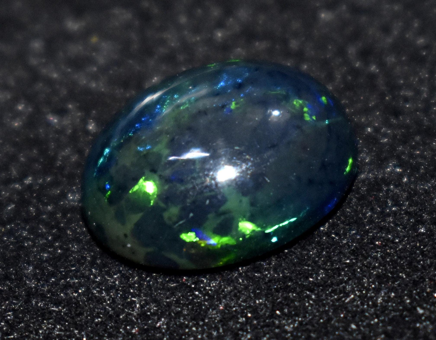 Genuine & 100% Natural Black Opal, Oval Welo Fire, Cabochon Loose Gemstone, 5.10 Ct, Size-12x15x6mm, For Jewelry Making, Gift For Her,