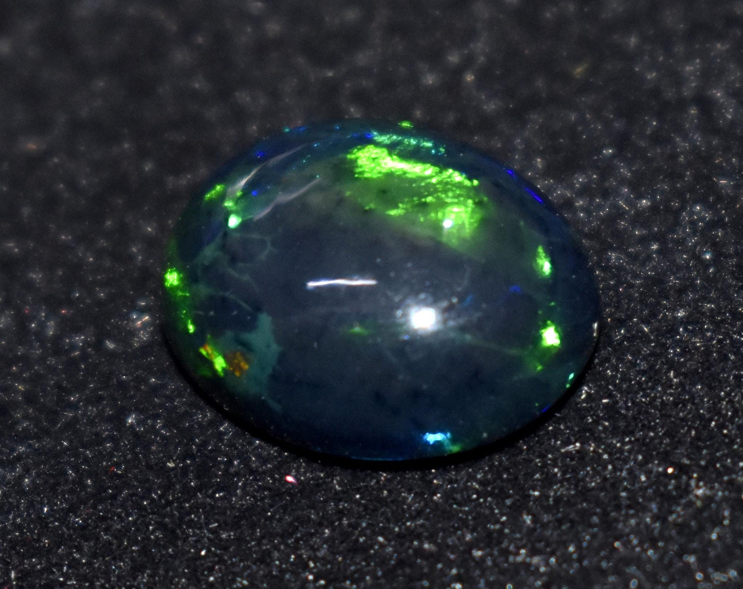 Genuine & 100% Natural Black Opal, Oval Welo Fire, Cabochon Loose Gemstone, 5.10 Ct, Size-12x15x6mm, For Jewelry Making, Gift For Her,