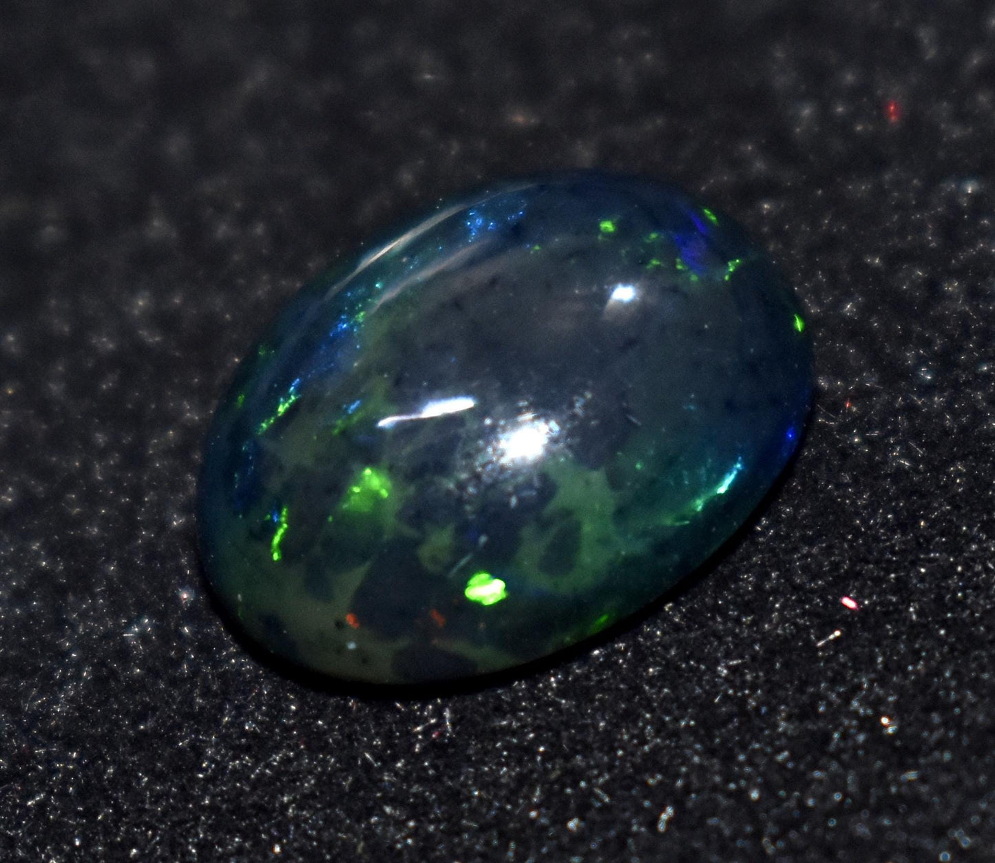 Genuine & 100% Natural Black Opal, Oval Welo Fire, Cabochon Loose Gemstone, 5.10 Ct, Size-12x15x6mm, For Jewelry Making, Gift For Her,