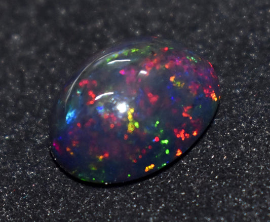 100% Natural Black Opal, Oval Welo Fire, Cabochon Loose Gemstone, 5.20 Ct, Size-12x15x7mm, For Jewelry Making, Gift For Her,