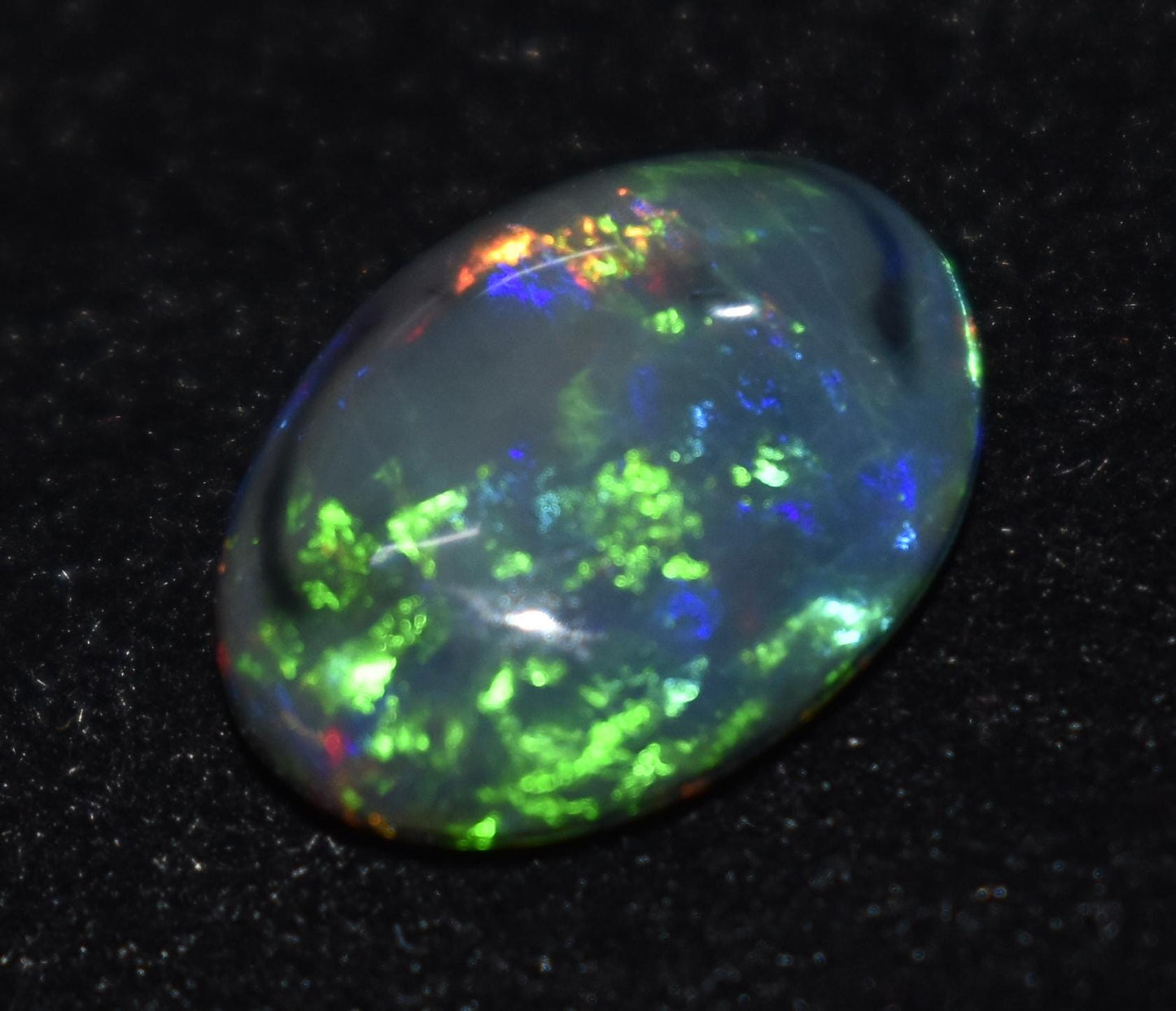 Genuine & 100% Natural Black Opal, Oval Welo Fire, Cabochon Loose Gemstone, 3.40 Ct, Size-13X10X5mm, For Jewelry Making, Gift For Her,