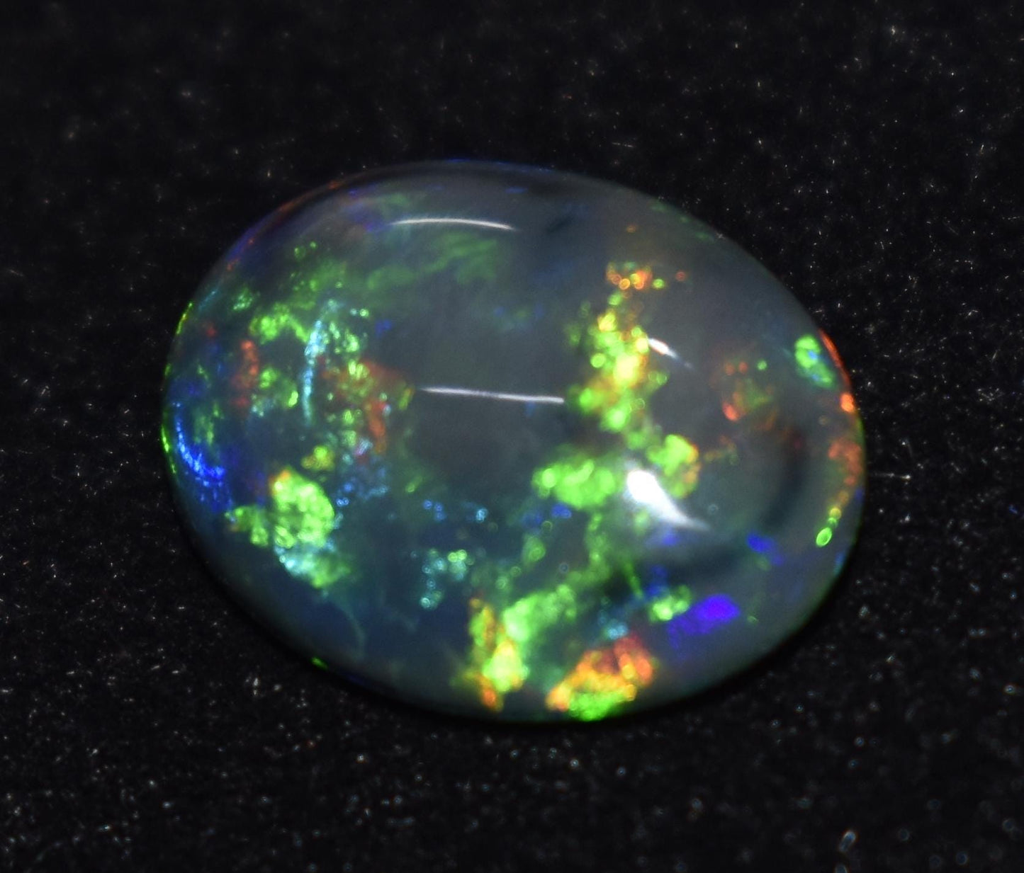 Genuine & 100% Natural Black Opal, Oval Welo Fire, Cabochon Loose Gemstone, 3.40 Ct, Size-13X10X5mm, For Jewelry Making, Gift For Her,