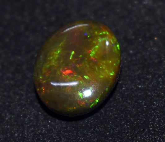 100% Natural Black Opal, Oval Welo Fire, Cabochon Loose Gemstone, 11.15 Ct, Size-14X17X8mm , For Jewelry Making, Gift For Her,