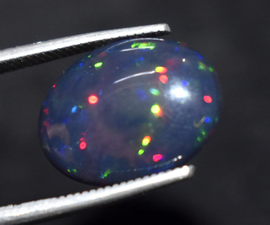 Genuine & 100% Natural Black Opal, Oval Welo Fire, Cabochon Loose Gemstone, 2.70 Ct, Size-11x15x3.5mm, For Jewelry Making, Gift For Her,