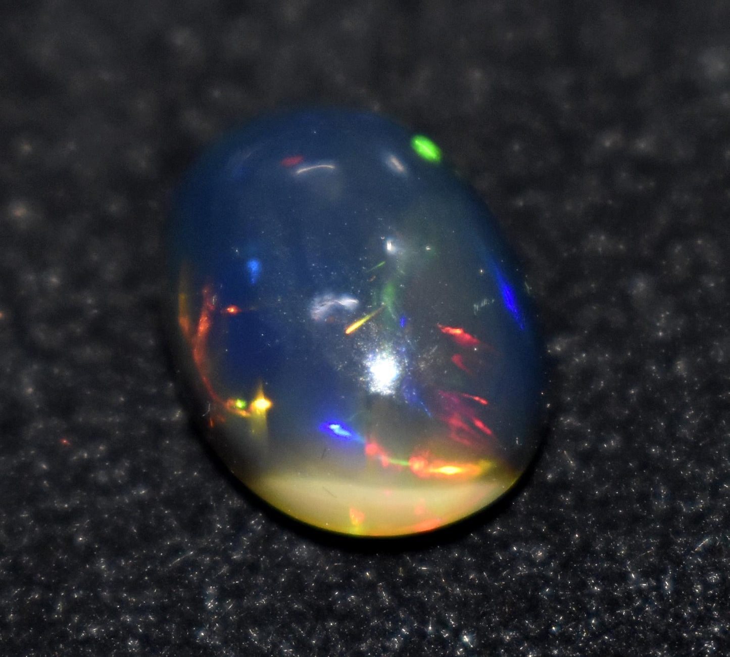 Opal, 100% Natural Black Opal, Oval Welo Fire, Cabochon Loose Gemstone, 4.00 Ct, Size-13x19x6mm, For Jewelry Making, Gift For Her,