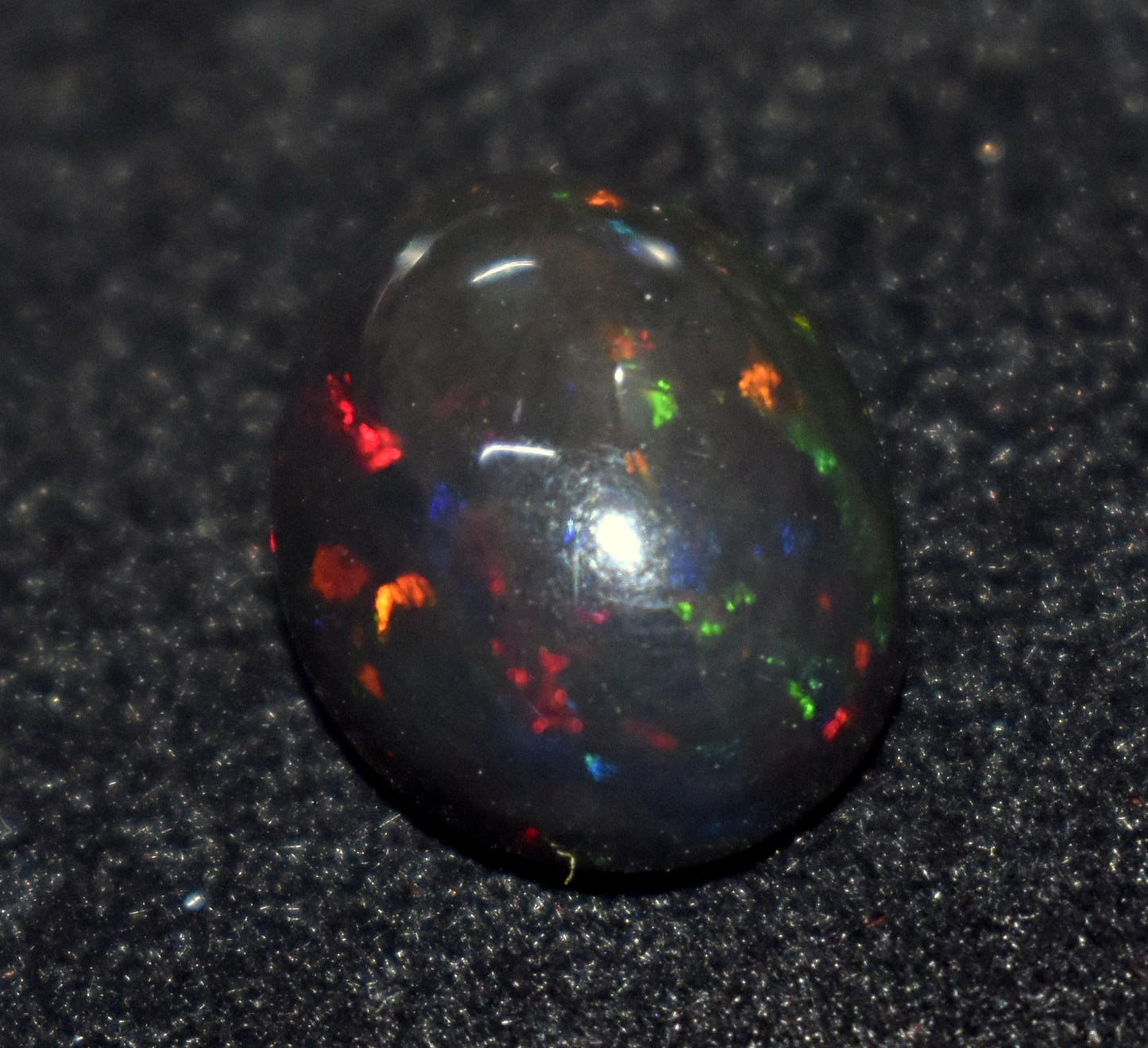 100% Natural Black Opal, Oval Welo Fire, Cabochon Loose Gemstone, 6.50 Ct, Size-12x15x8mm, For Jewelry Making, Gift For Her,