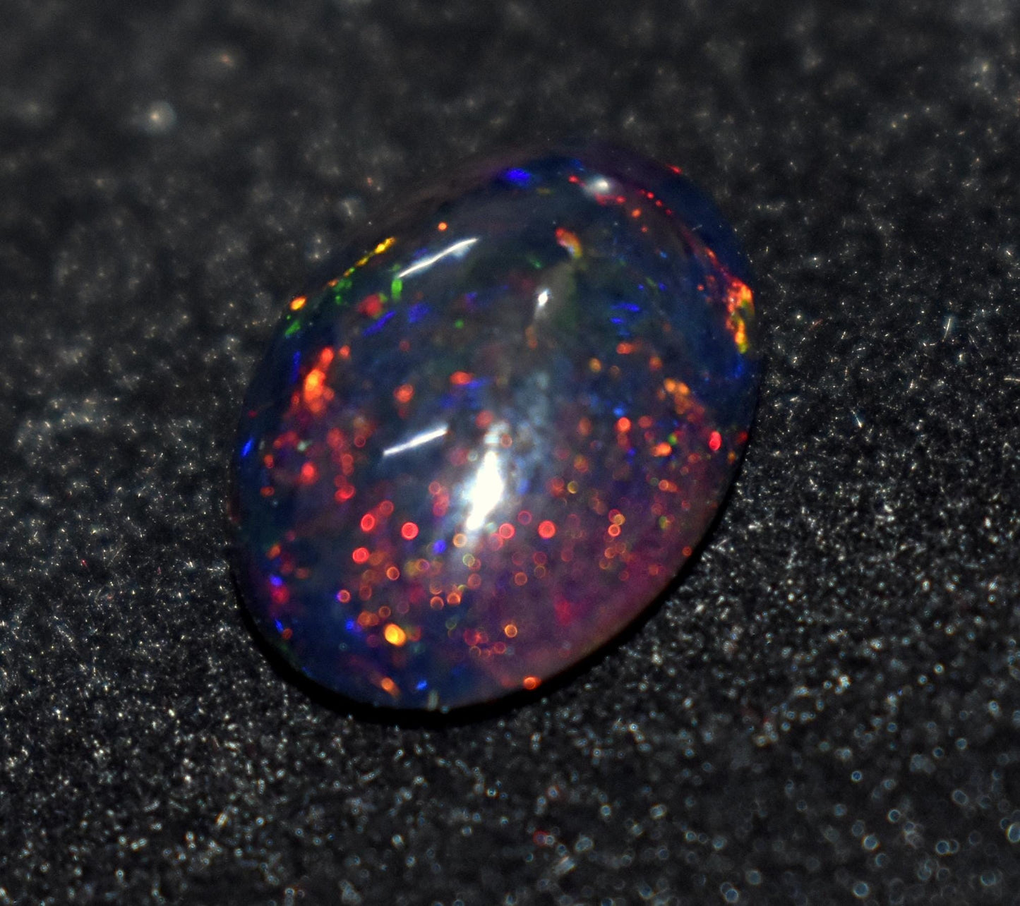 Genuine & 100% Natural Black Opal, Oval Welo Fire, Cabochon Loose Gemstone, 3.00 Ct, Size-10x13.5x5mm, For Jewelry Making, Gift For Her,