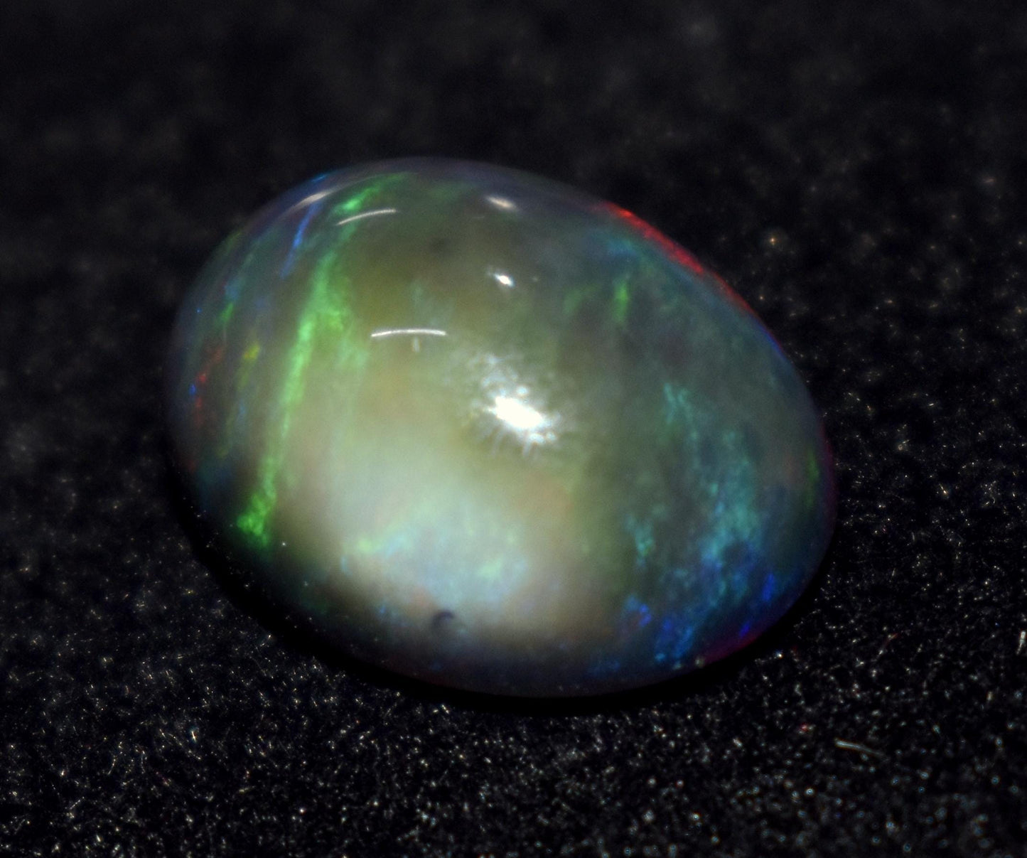 100% Natural Black Opal, Oval Welo Fire, Cabochon Loose Gemstone, 6.00 Ct, Size-10.5x14.5x7.5mm, For Jewelry Making, Gift For Her,