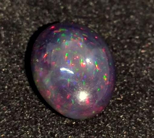 Opal- 100% Natural Black Ethiopian Opal- Oval Welo Fire Cabochon- Loose Gemstone- 8.30 Carat- Size-12.5x17x8mm- For Making Jewelry