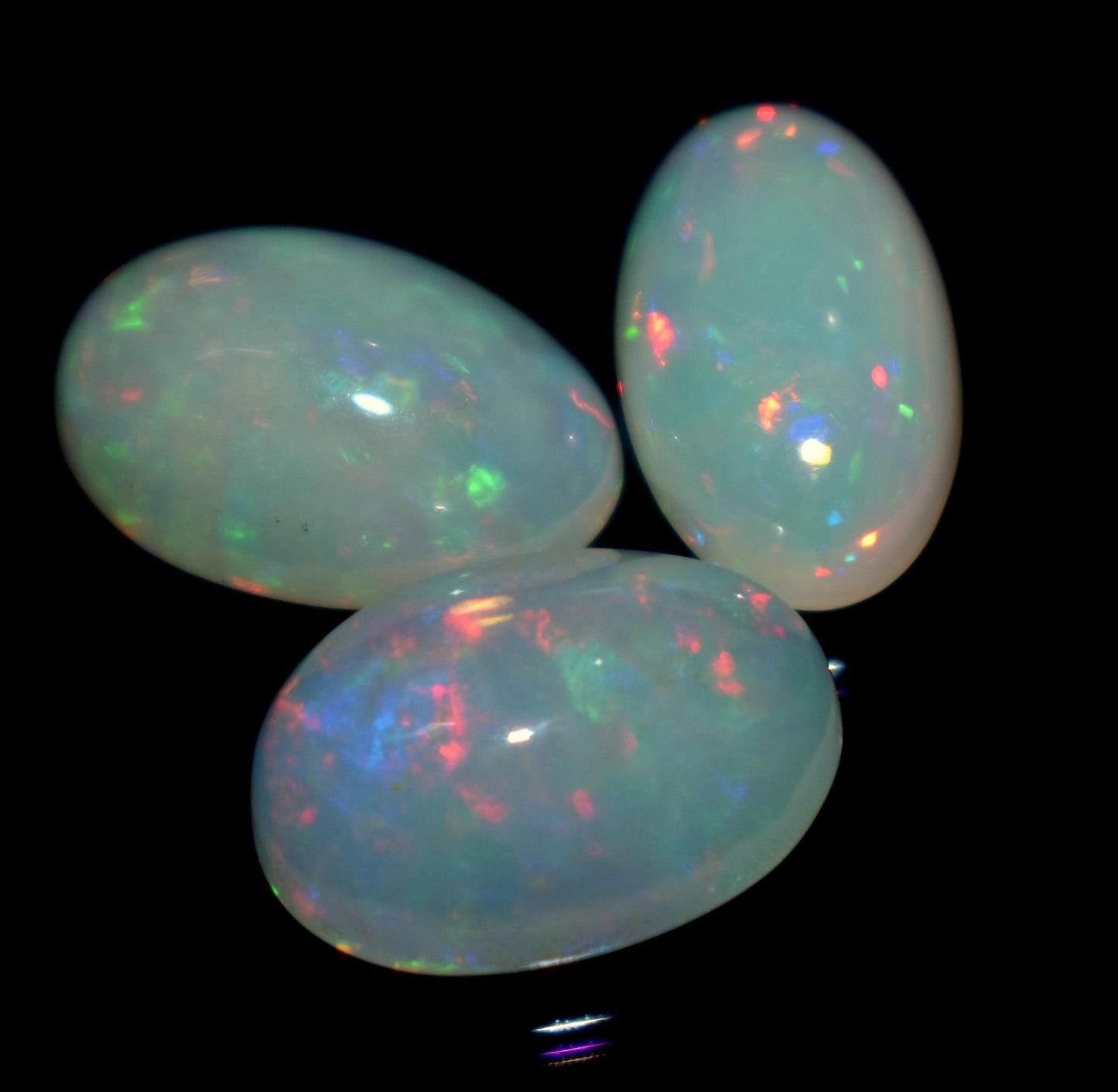 100% Natural Ethiopian Opal, Oval Welo Fire, Cabochon Gemstone Lot, 8.50 Carat, Size-7.5x13x5mm To 9.5x12.5x6mm, For Jewelry Making