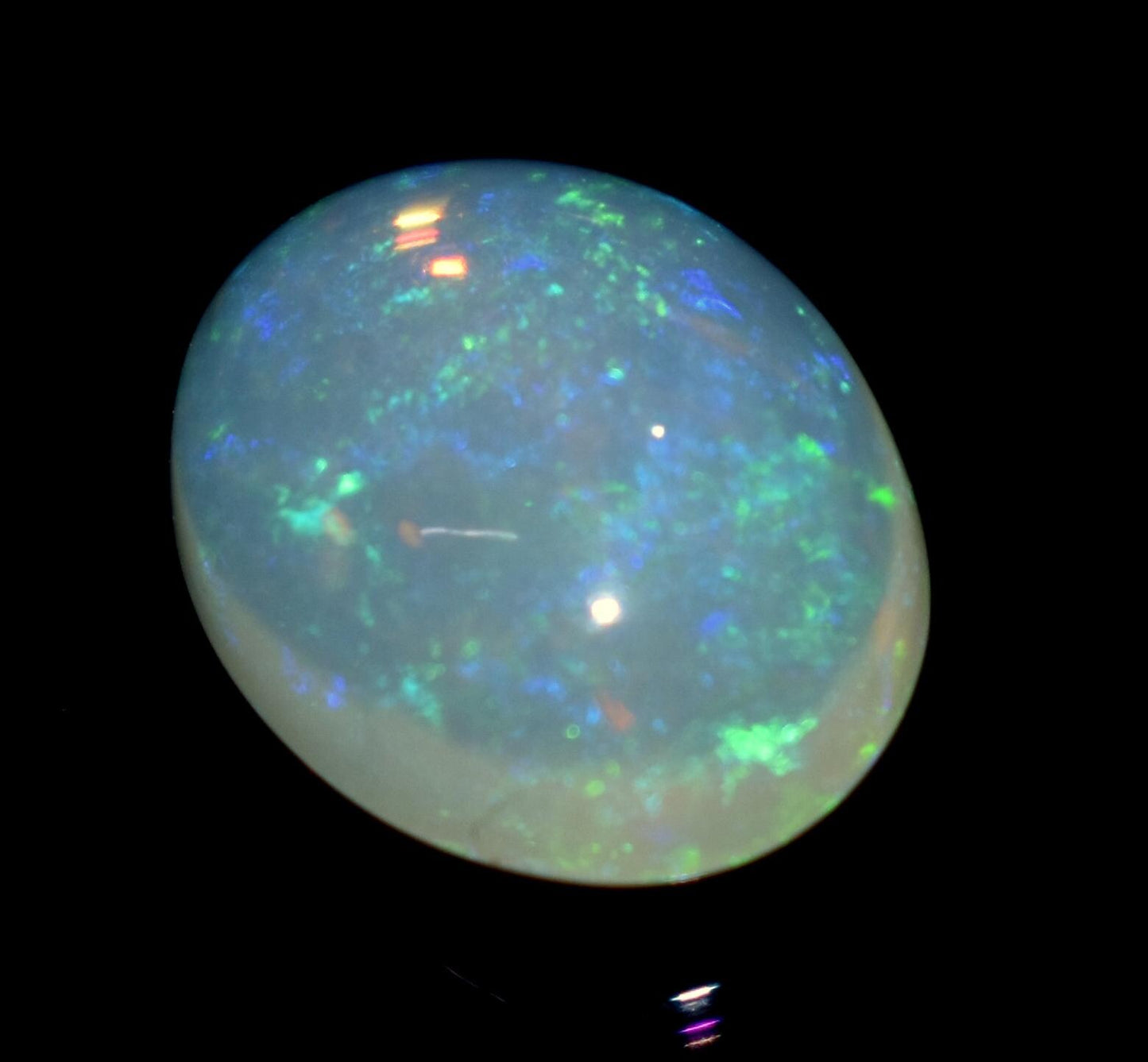 AAA+ Top Grade Opal, Natural Ethiopian Opal, Oval Welo Fire Cabochon, 5.60 Ct Loose Gemstone, Size-11.5x14.5x6.5mm, For Jewelry Making,