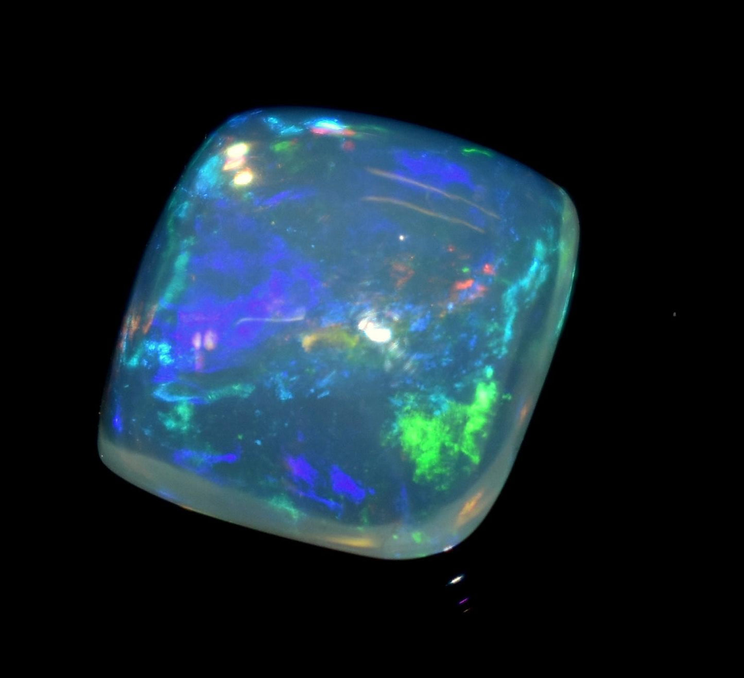 Opal, 100% Natural Ethiopian Opal, Square Welo Fire Cabochon Loose Gemstone, 2.70 Carat, Size-10.5x11x5mm, For Jewelry Making, Piece-1