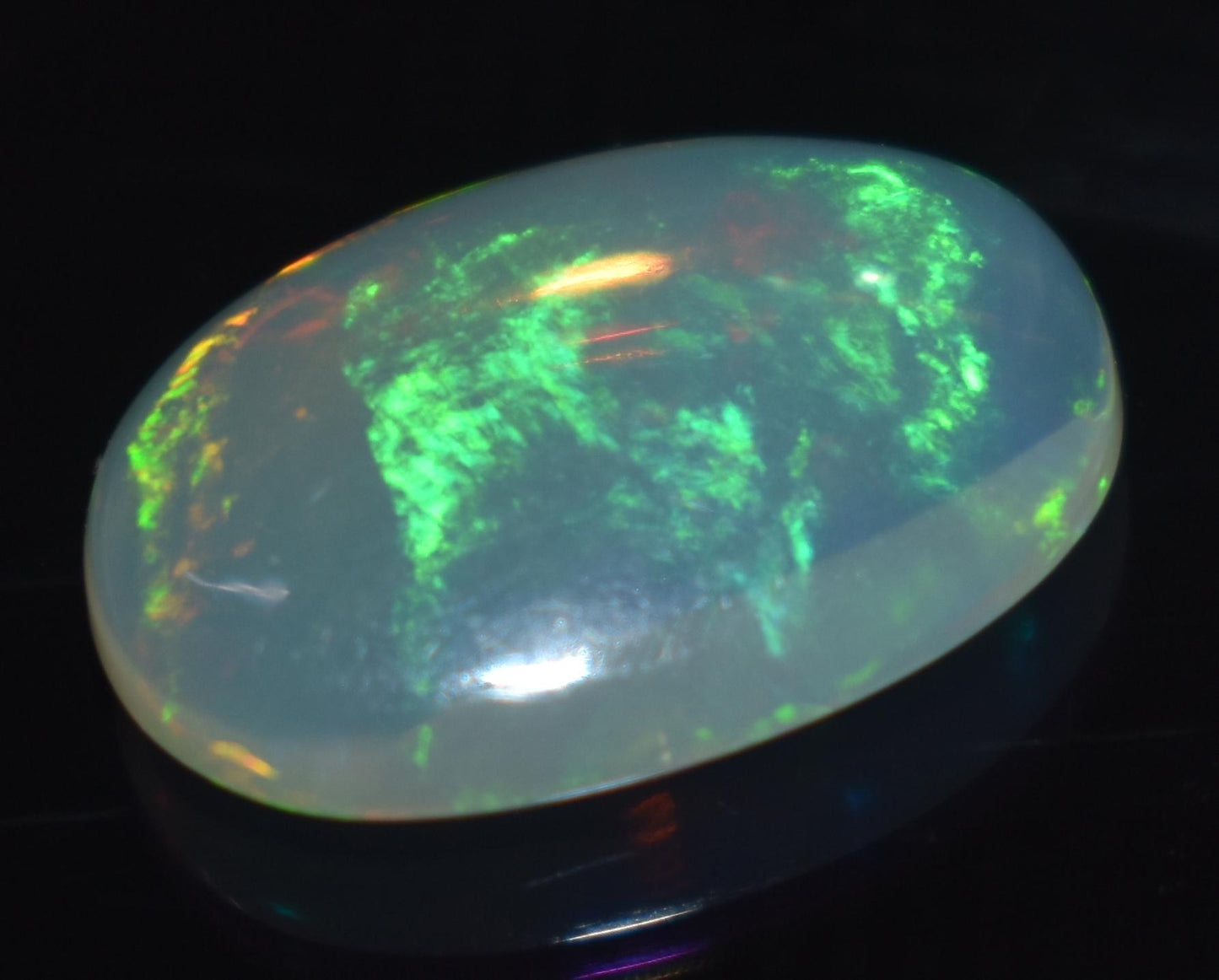 Opal, 100% Natural Ethiopian Opal, Oval Welo Fire Cabochon Loose Gemstone, 3.40 Carat, Size-10x15.5x4.5mm, For Jewelry Making, Piece-1