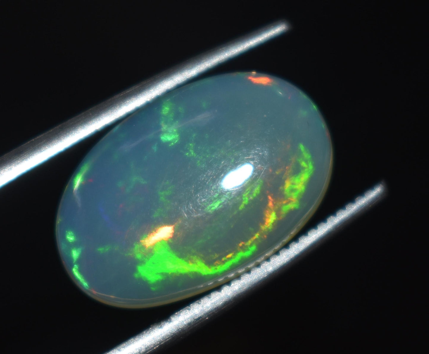 Opal, 100% Natural Ethiopian Opal, Oval Welo Fire Cabochon Loose Gemstone, 3.40 Carat, Size-10x15.5x4.5mm, For Jewelry Making, Piece-1