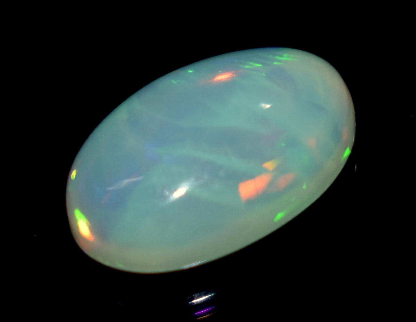 Genuine & 100% Natural Ethiopian Opal, Oval Welo Fire Cabochon Loose Gemstone, 3.10 Carat, Size-9.5x15x5mm, For Jewelry Making, Piece-1