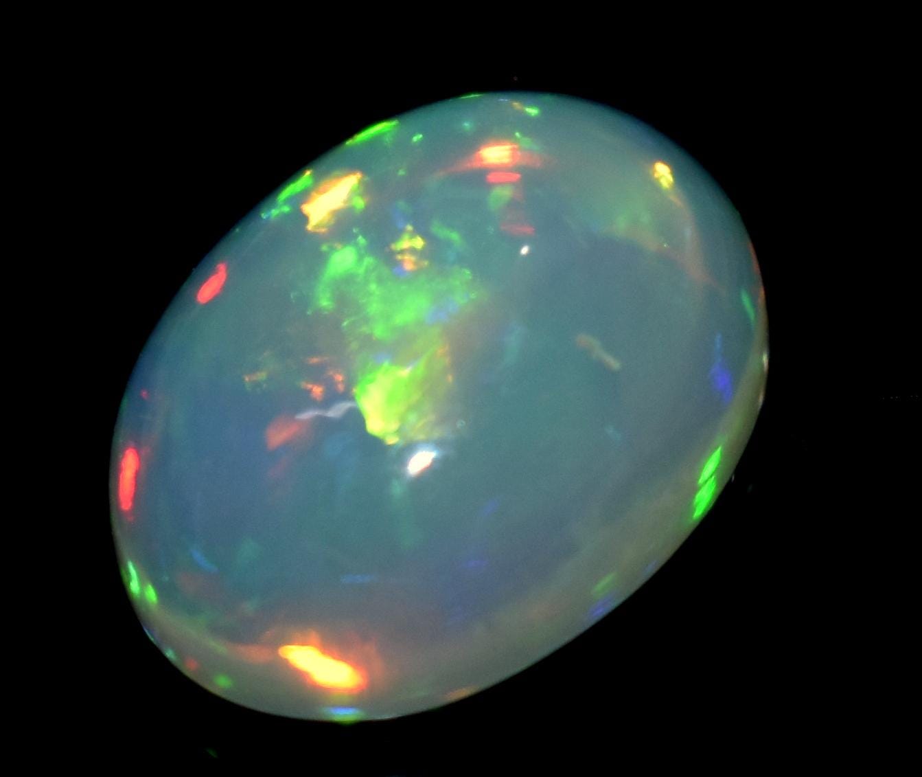 Genuine & 100% Natural Ethiopian Opal, Oval Welo Fire Cabochon Loose Gemstone, 3.50 Carat, Size-10x13x5.5mm, For Jewelry Making, Piece-1