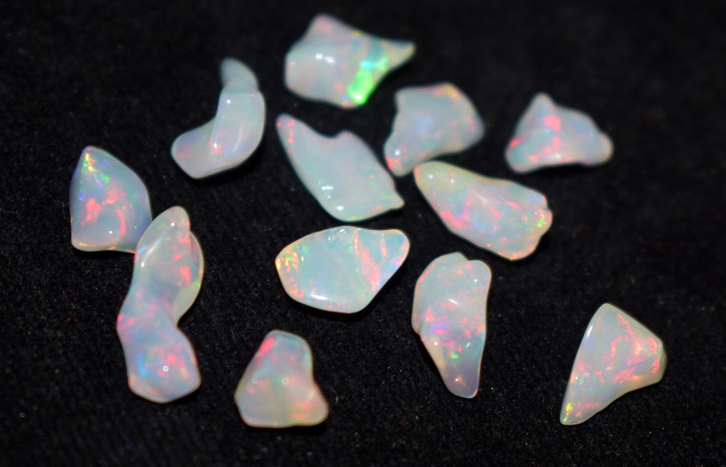 Raw Opal, 100% Natural Ethiopian Opal Rough, Welo Fire Polish Rough, 15.00 Carat, Size-7x8.5x5mm To 7x14x5mm, Gift For Her, Pieces-12