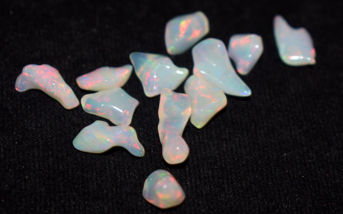 Raw Opal, 100% Natural Ethiopian Opal Rough, Welo Fire Polish Rough, 15.00 Carat, Size-7x8.5x5mm To 7x14x5mm, Gift For Her, Pieces-12