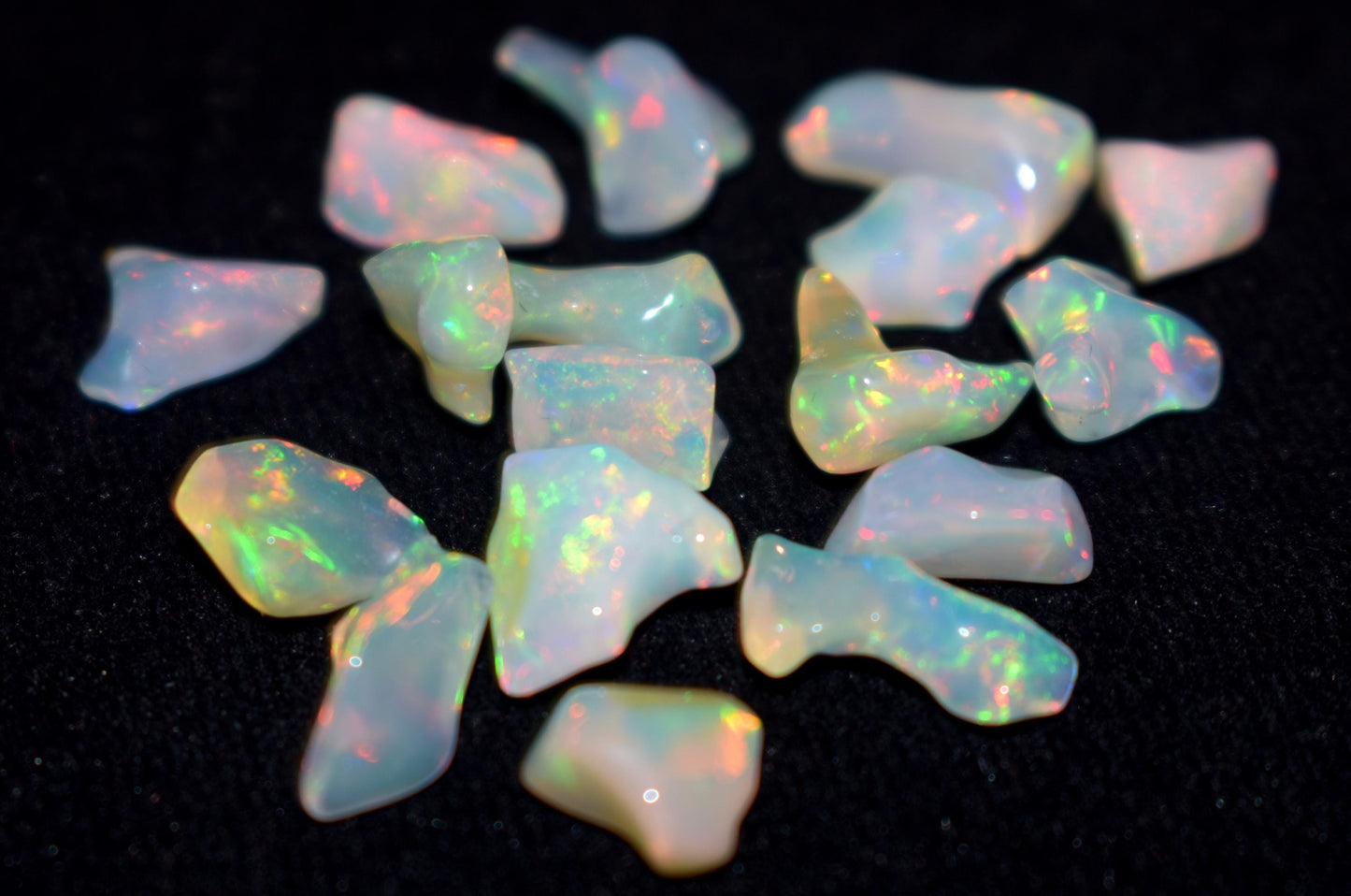 Natural Ethiopian Opal|| Welo Fire Freeform Opal Gemstone Lot|| Opal Polish Rough Stone|| 23.00 Ct|| Size-6x8.5x4mm To 6x13x5.5mm||