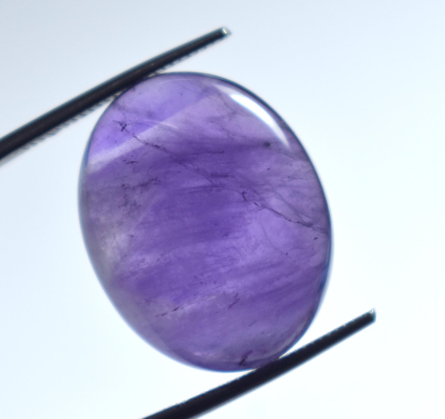 100% Natural Purple Amethyst, Oval Smoothies Cabochon Loose Gemstone, 17.80 Carat, Size-10x16x8mm, For Jewelry Making,