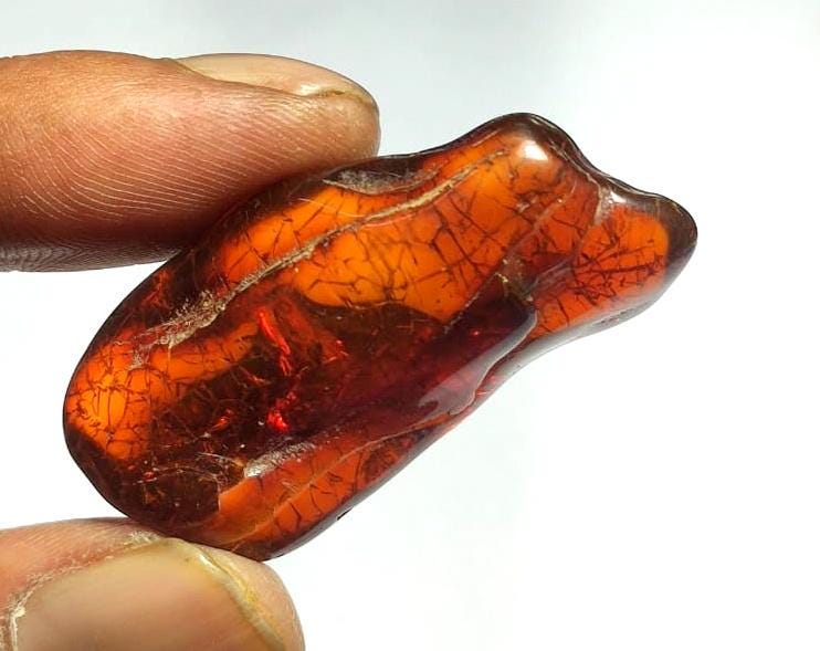 Rare & 100% Natural Baltic Amber, Welo Polish Rough Amber Gemstone, 30.00 Carat, Size-41x22x12mm, For Home Decor, Amber Healing Gifts,