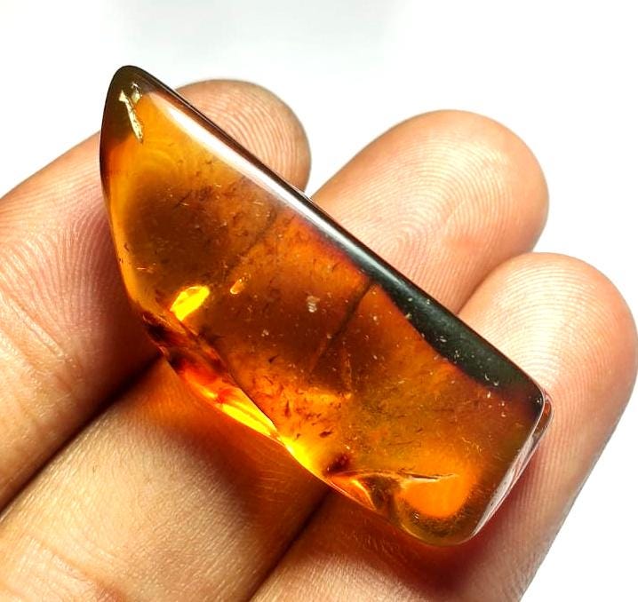 100% Natural Baltic Amber, Welo Polish Rough Amber Gemstone, 21.00 Carat, Size-37x14x12mm, For Home Decor, Amber Healing Gifts,