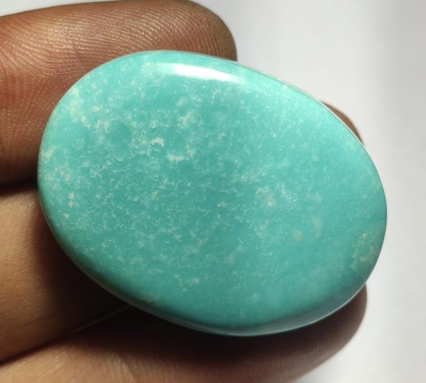 Genuine & 100% Natural Arizona Turquoise, Oval Smoothies Cabochon Loose Gemstone, 65.50 Carat, Size-26x35x9mm, For Jewelry Making