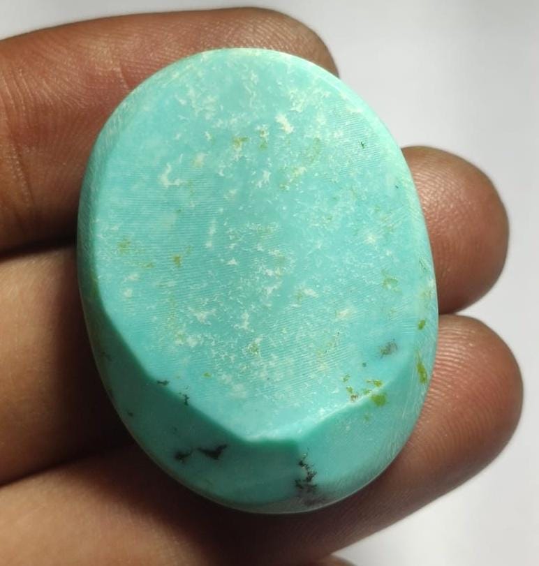 Genuine & 100% Natural Arizona Turquoise, Oval Smoothies Cabochon Loose Gemstone, 65.50 Carat, Size-26x35x9mm, For Jewelry Making