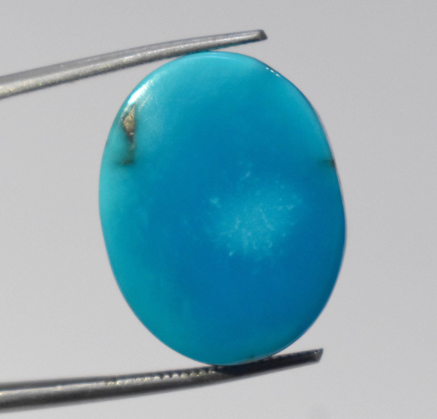 100% Natural Arizona Turquoise, Oval Smoothies Cabochon Loose Gemstone, 13.85 Carat, Size-15x20x5mm, For Jewelry Making