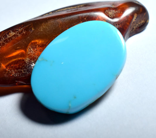 AAA+ Top Grade Natural Arizona Turquoise, Oval Smoothies Cabochon Loose Gemstone, 21.60 Carat, Size-17x24.5x6mm, For Jewelry Making