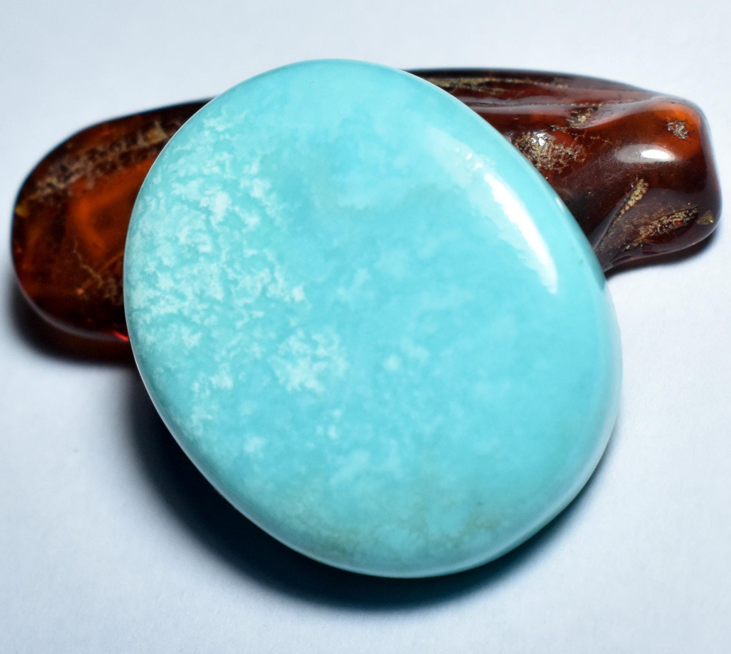 Huge Size, 100% Natural Arizona Turquoise, Oval Smoothies Cabochon Loose Gemstone, 62.60 Carat, Size-25x30.5x8.5mm, For Jewelry Making,