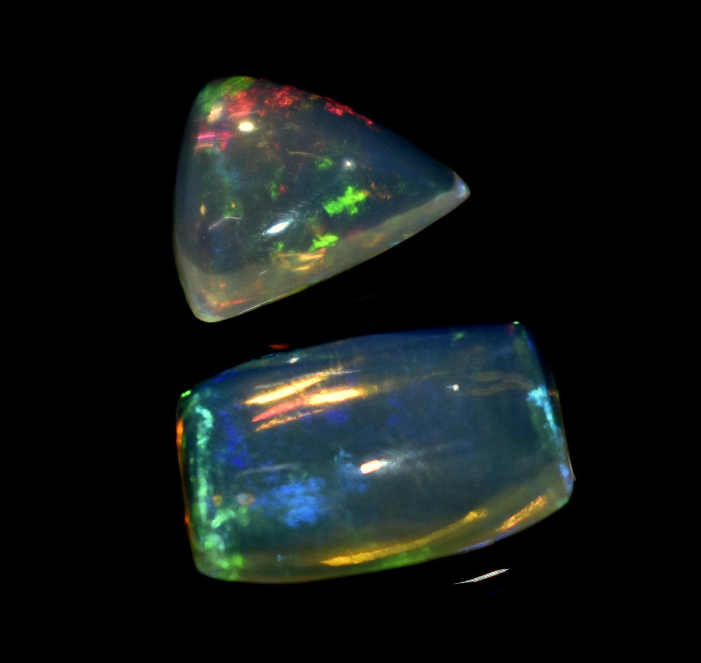 Genuine & 100% Natural Ethiopian Opal, Mix Shape Welo Fire Cabochon Gemstone Lot, 3.00 Ct, Size-11x7x4mm To 9x8x3.5mm, For Jewelry Making,