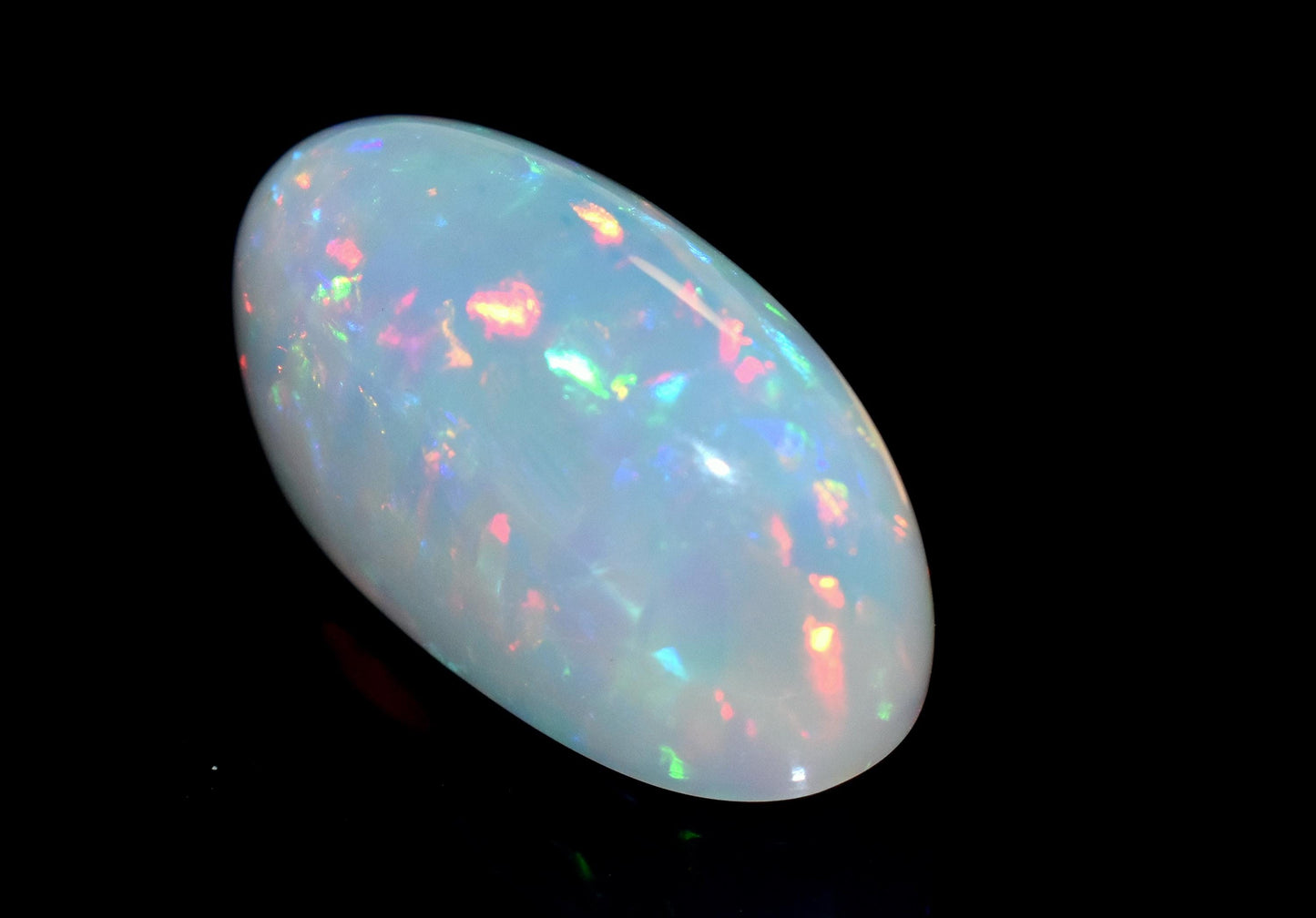 100% Natural Ethiopian Opal, Oval Welo Fire Cabochon Loose Gemstone, 27.30 Carat, Size-12x26x13mm, Multi Fire Opal, For Jewelry Making,