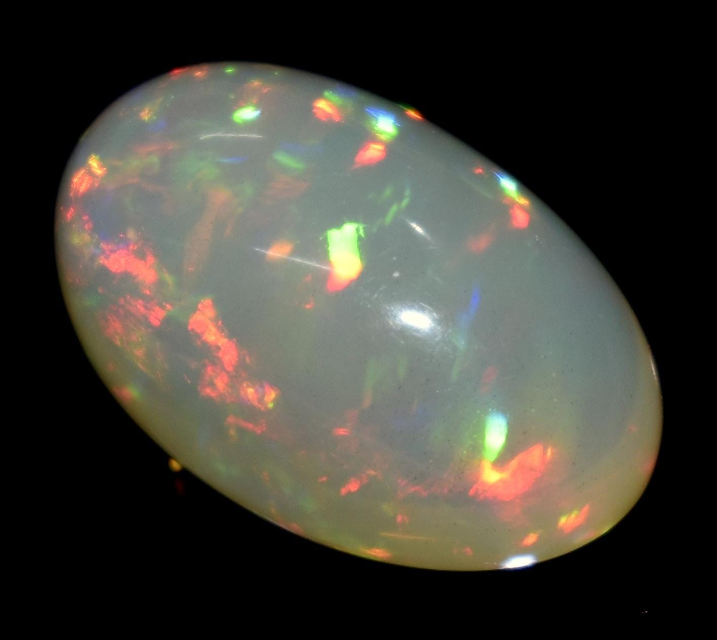 Genuine & 100% Natural Ethiopian Opal, Oval Welo Fire Cabochon Loose Gemstone, 10.85 Carat, Size-12x20x8.5mm, Multi Fire Opal, For Jewelry