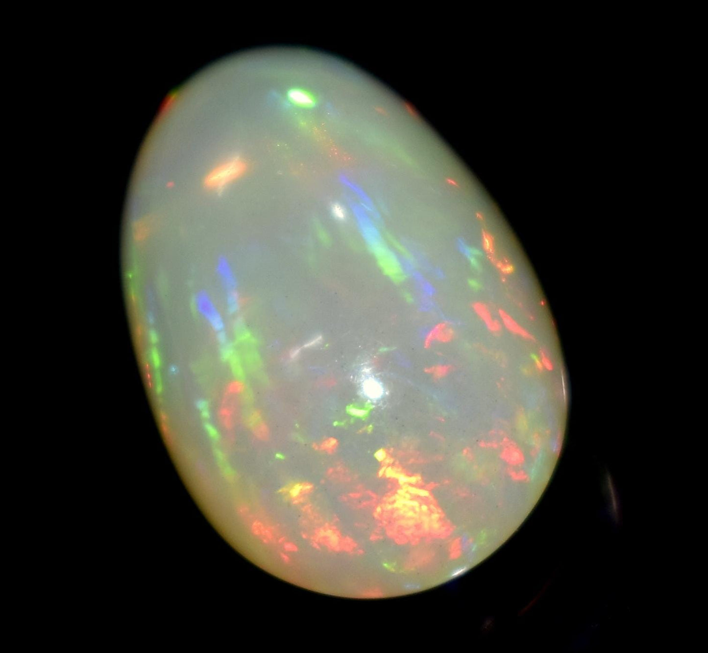 Genuine & 100% Natural Ethiopian Opal, Oval Welo Fire Cabochon Loose Gemstone, 10.85 Carat, Size-12x20x8.5mm, Multi Fire Opal, For Jewelry