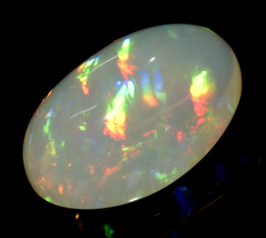 Genuine & 100% Natural Ethiopian Opal, Oval Welo Fire Cabochon Loose Gemstone, 10.85 Carat, Size-12x20x8.5mm, Multi Fire Opal, For Jewelry