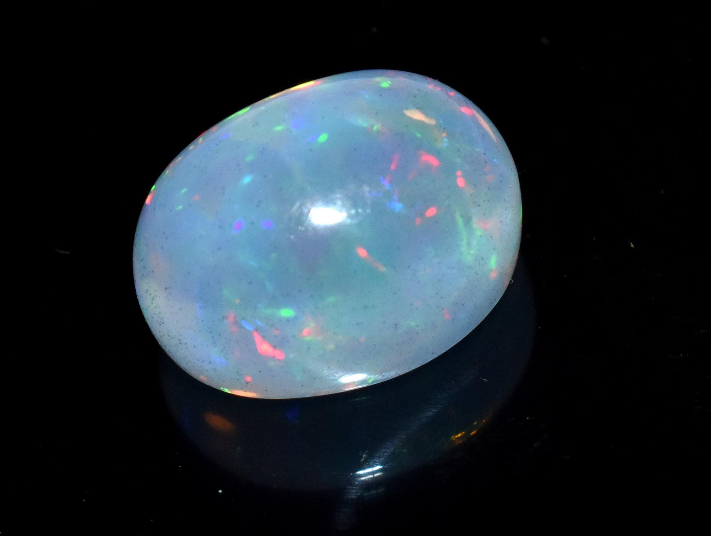 100% Natural Ethiopian Opal, Oval Welo Fire Cabochon Loose Gemstone, 12.05 Carat, Size-12.5x16x10mm, Multi Fire Opal, For Jewelry