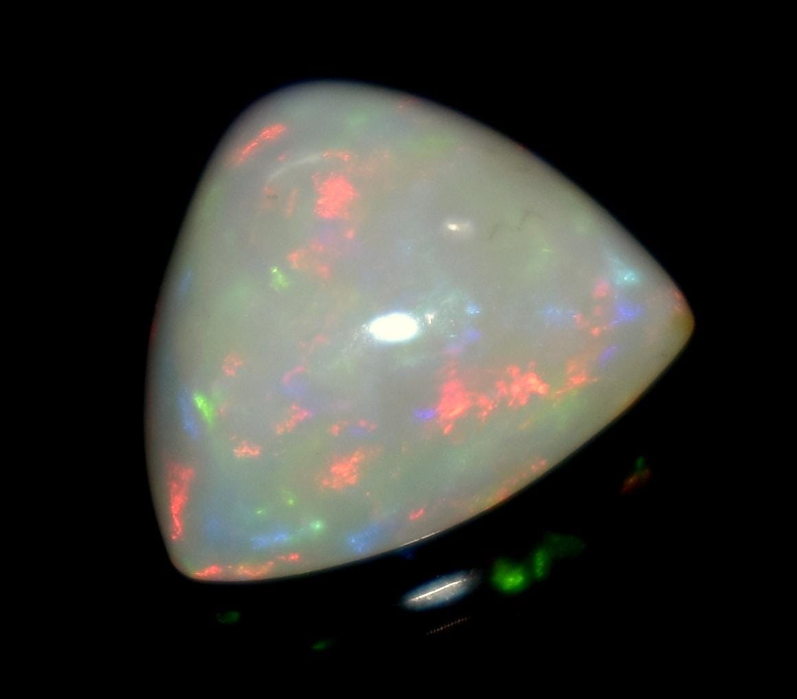 Genuine & 100% Natural Ethiopian Opal, Trillion Welo Fire Cabochon Loose Gemstone, 2.35 Carat, Size-10x10x4.5mm, For Jewelry Making,