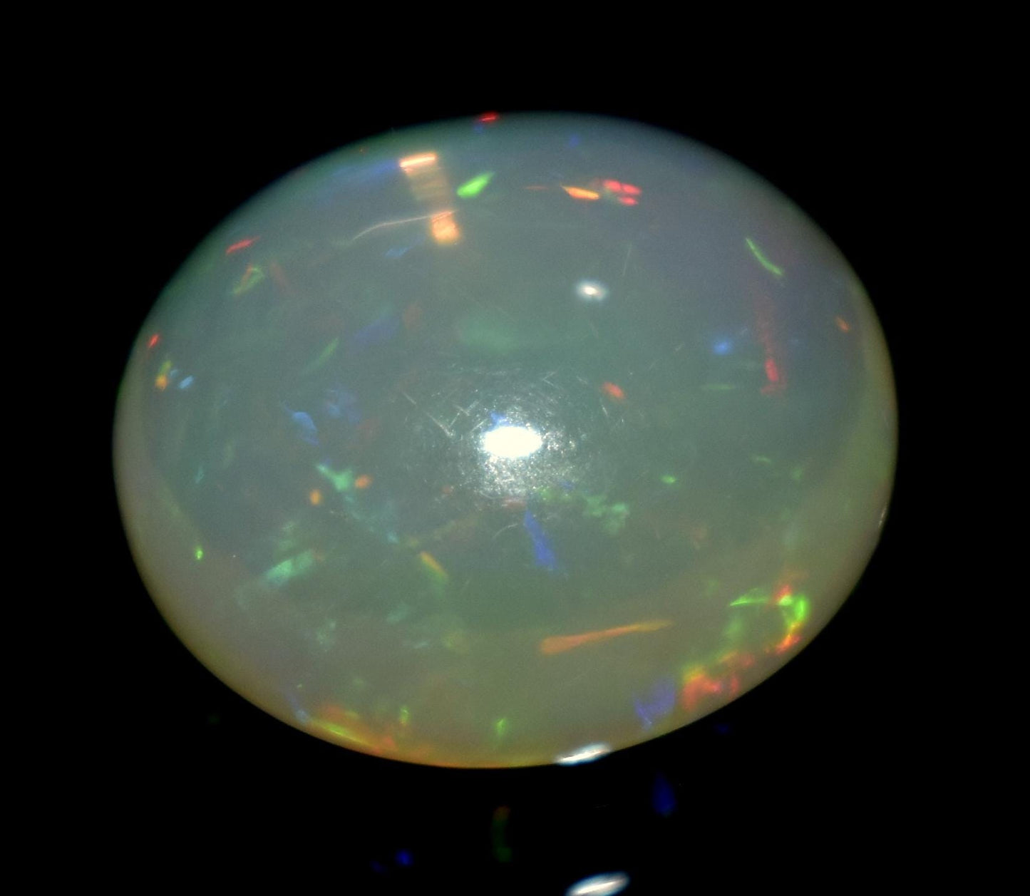 Opal, 100% Natural Ethiopian Opal, Round Welo Fire Cabochon Loose Gemstone, 10.55 Carat, Size-16x16x8mm, For Jewelry Making,